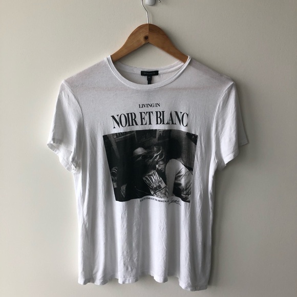 Noir Et Blanc Graphic Tee Shirt - Picture 1 of 4